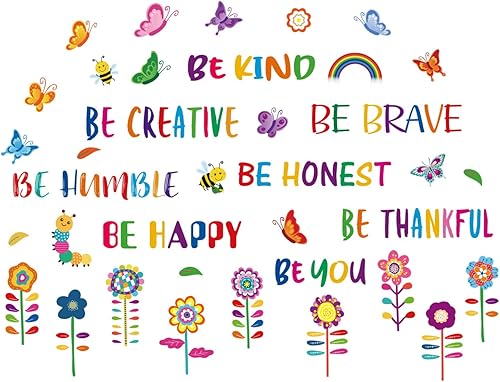 Miniatura 2 de Calcomanía de pared inspiradora con texto en inglés Be Kind Be Creative extraíble con texto en inglés Be Kind Be Creative con texto en inglés Be