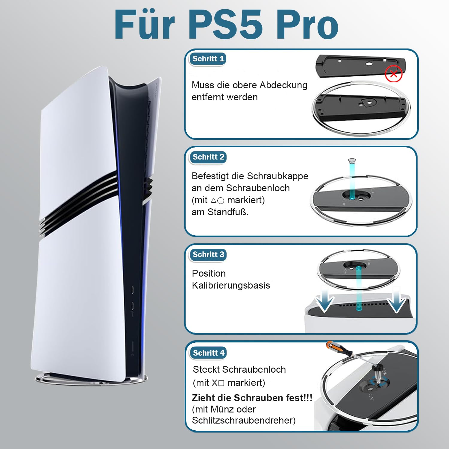 Supporto verticale per PS5 Slim e Playstation 5 Pro - Supporto verticale per console PS5