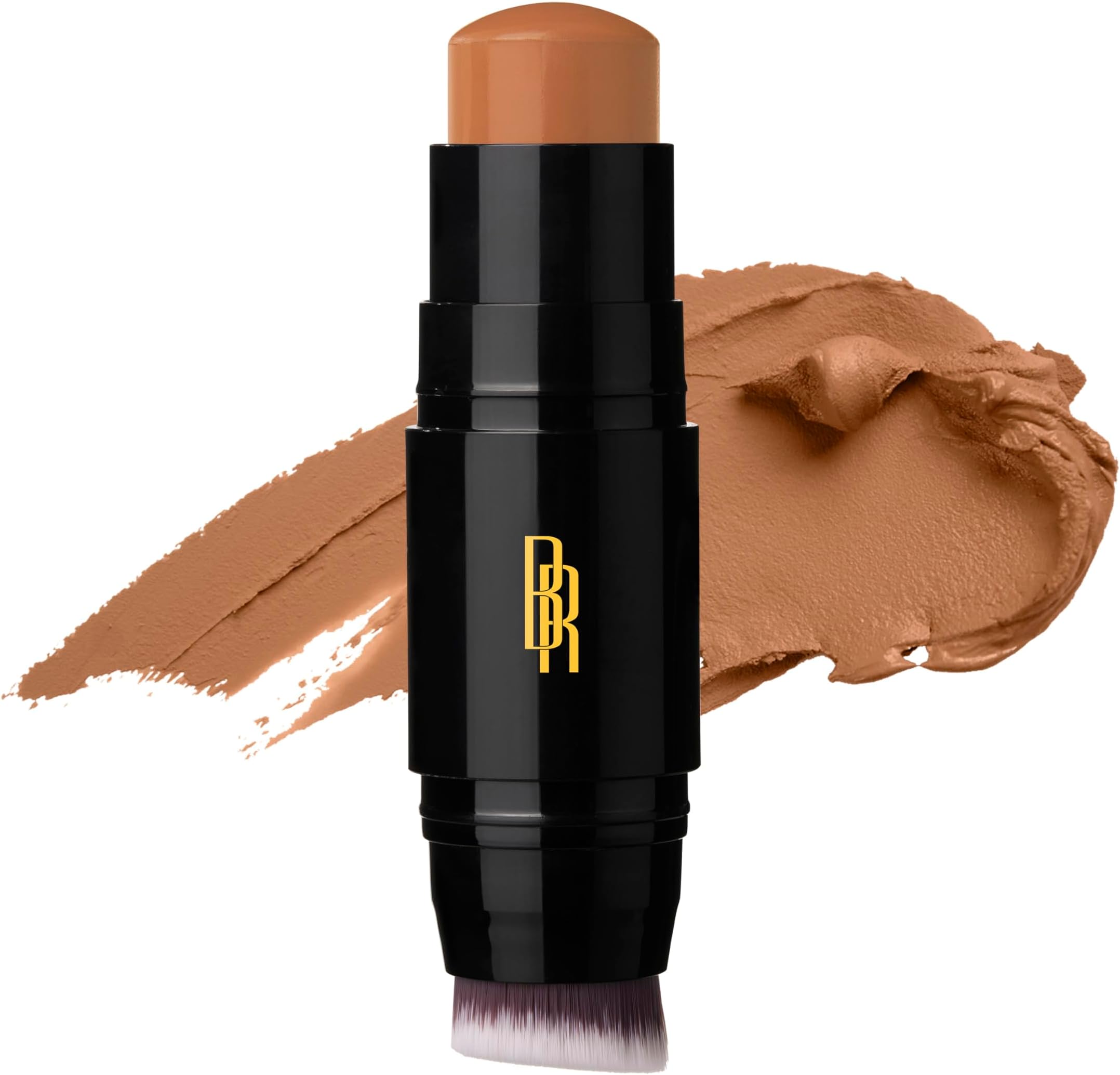 Black Radiance Color Perfect Foundation Stick with Soft Brush Applicator Duo – Buildable, Blendable Versatile Pigment-Rich Formula - Brownie