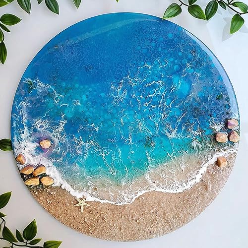 Miniatura 3 de RESINWORLD Molde redondo grande de 14" XL, bandeja profunda del molde del silicón de 0.5" para el bastidor de la resina