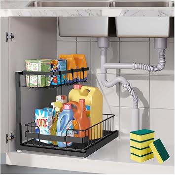 Under Sink Organizer, 2 Tier Under Sink Organizers and Storage