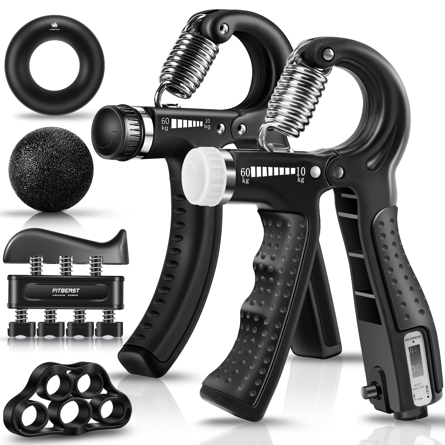 Buy FitBeast Hand Grip Strengthener Workout Kit (5 Pack+1 Pack with