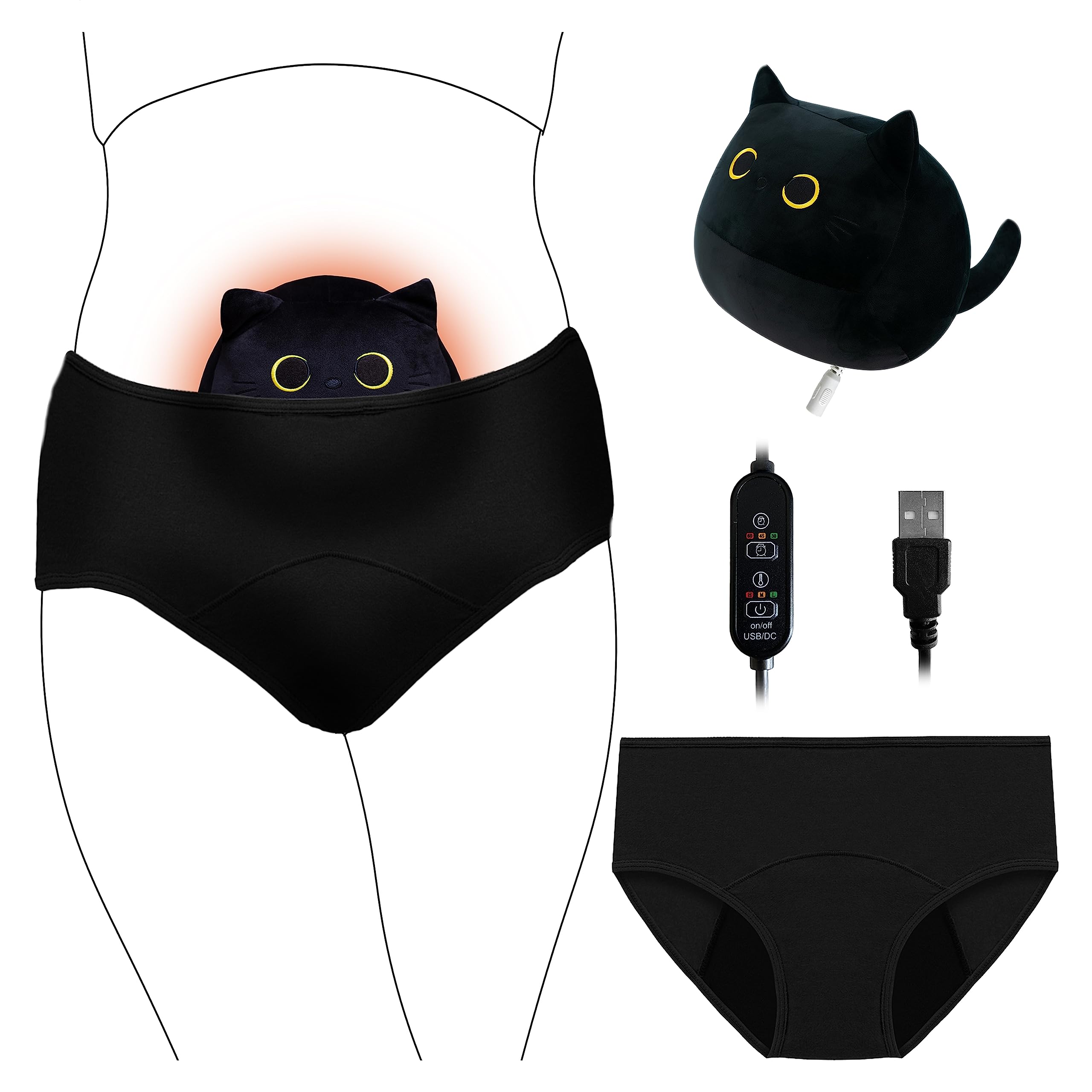 Period Underwear Panties for Teens Women, 3 Leak Proof Panties + Mini