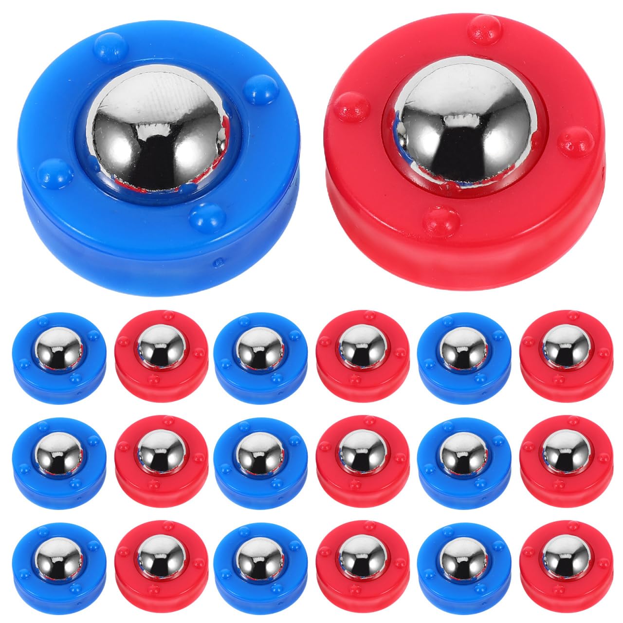 Happyyami 40Pcs Shuffleboard Tabletop Mini Bowling Game Accessories Easy to Use for Family Fun, Multicolor, 2.40X2.40X1.40CM