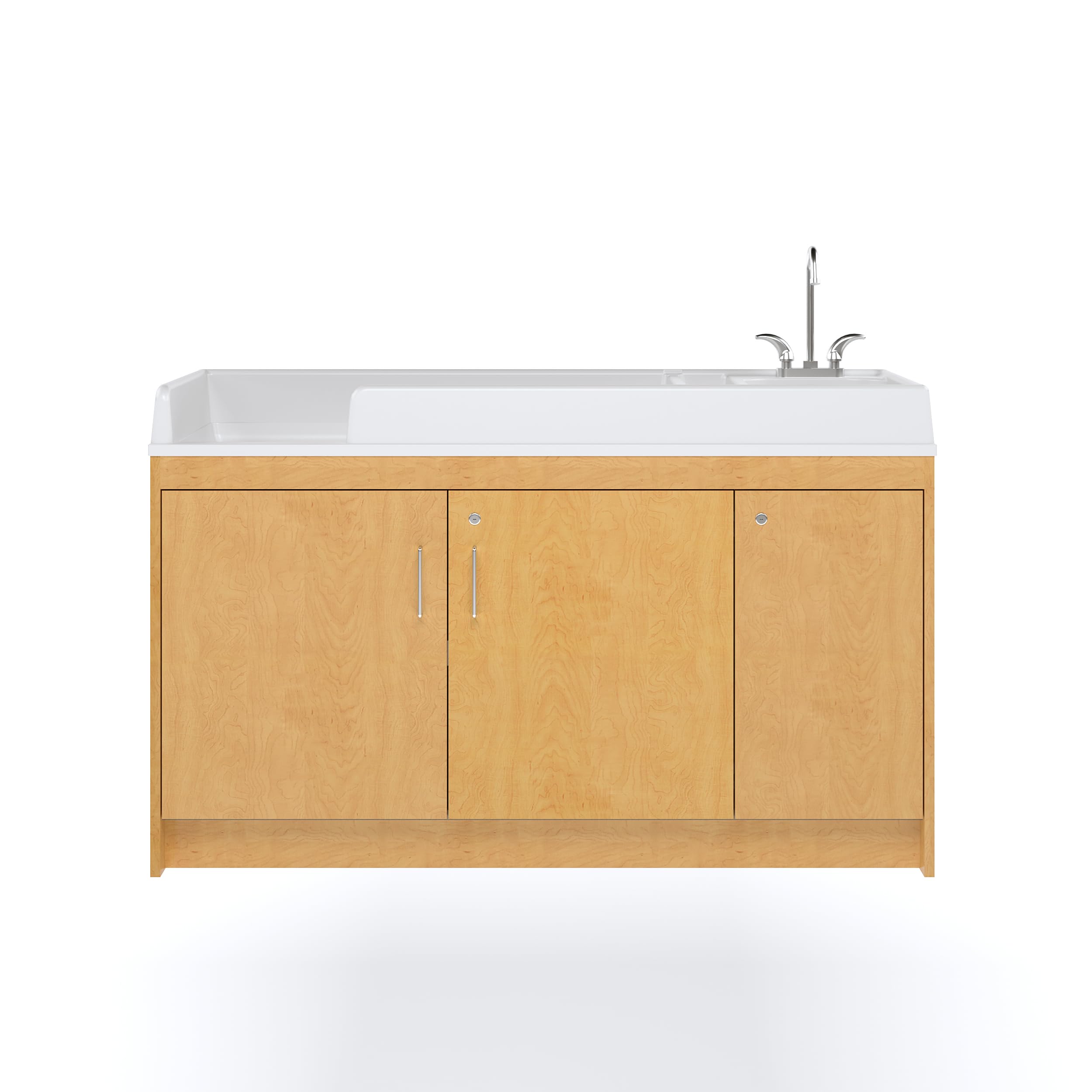 Tot Mate Infant Changing Table with Sink, Assembled (Maple/Maple), 59.5