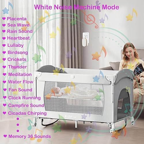 Miniatura 3 de Máquina de sonido de ruido blanco, 36 sonidos relajantes, incluyendo sonidos relajantes naturales y ruido de sueño, altavoz para el hogar, oficina,