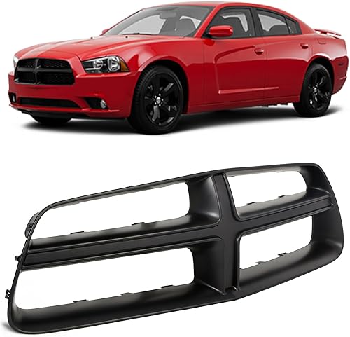 Generic Repuesto de parrilla delantera para Dodge Charger 2011 2012 2013 2014 negro mate