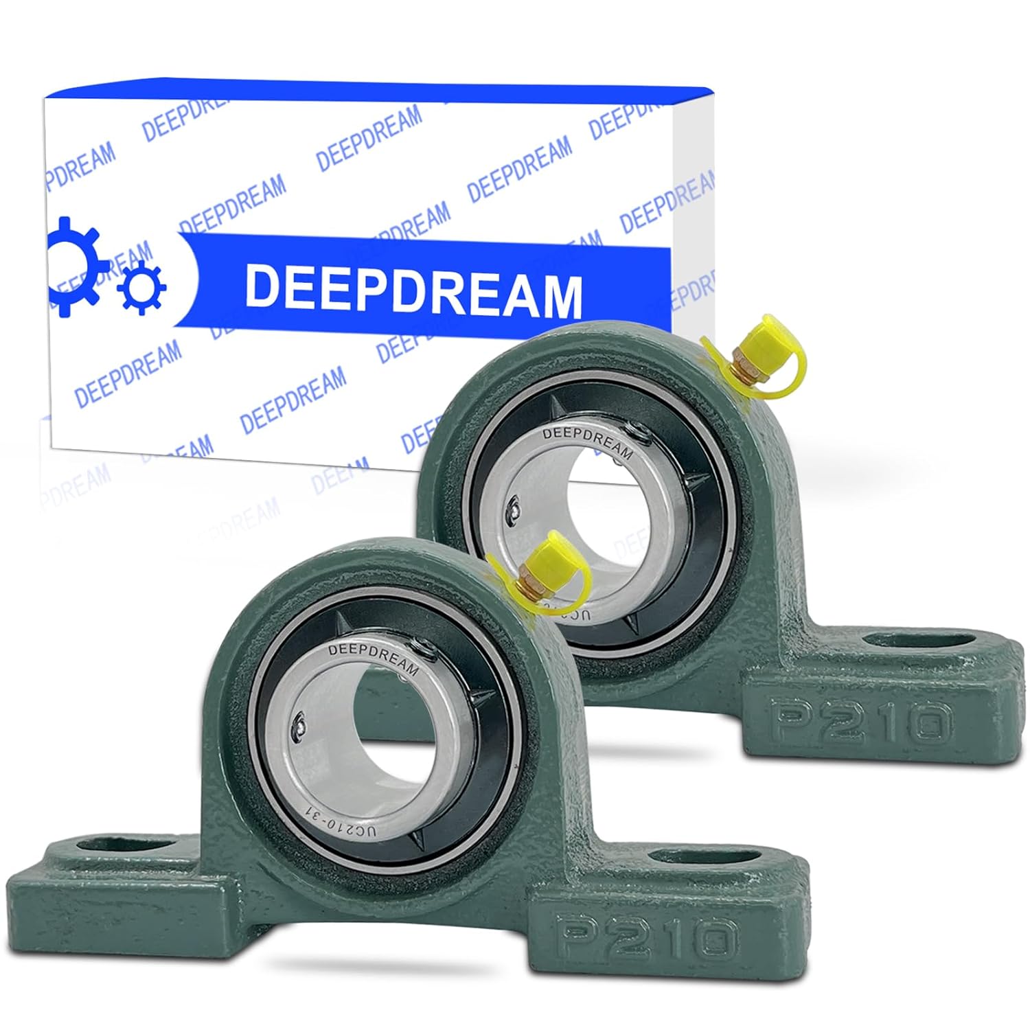 2Pcs UCP21031 Pillow Block Bearing 115/16" inch Shaft Cast Iron p210