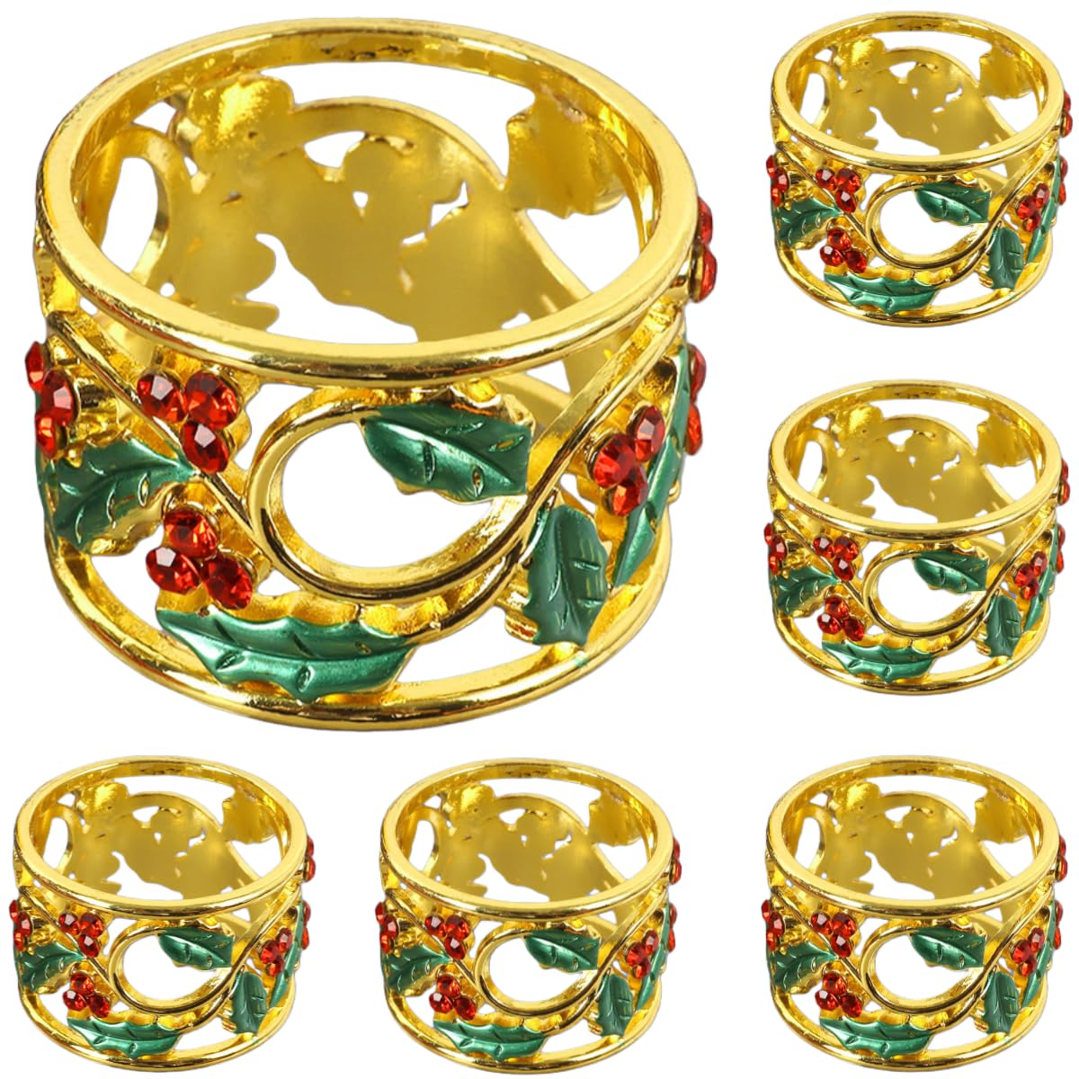 Serviettenschnallen für Tischdeko 24 Teiliges Set Aus Durchbrochenen Strass Serviettenringen für Hochzeitsfeiern Geburtstage Jubiläen und Familienfeste Farbenfroh