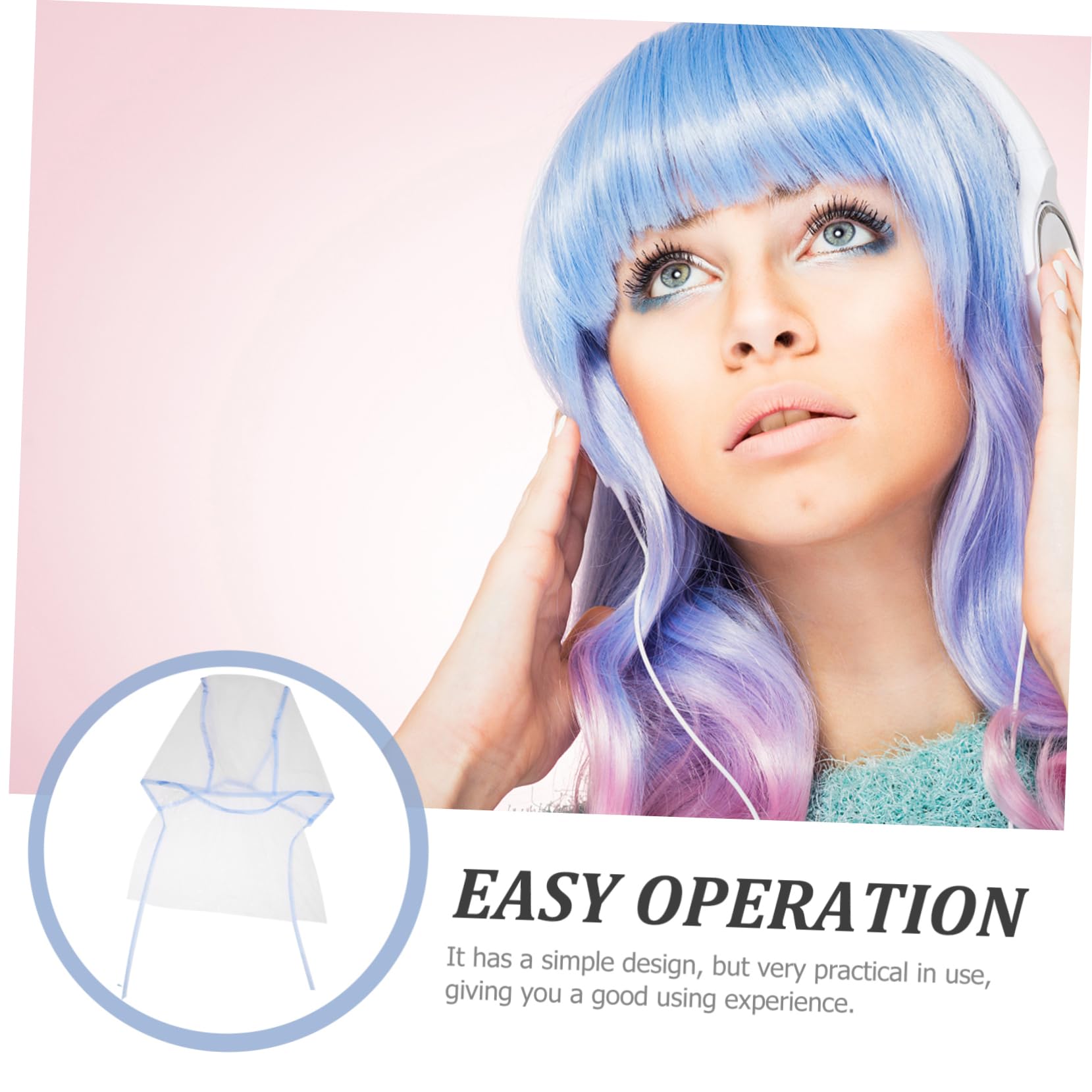 Baluue Hair Coloring Cap Straps 12pcs Disposable Hair Dyeing Caps Protective Features for Barber Shops