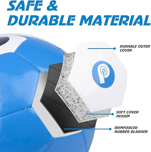 Miniatura 2 de Balón de fútbol de tamaño 3 4, pelota de fútbol brillante para niñas pequeñas para interiores y exteriores, patio trasero, pelota deportiva