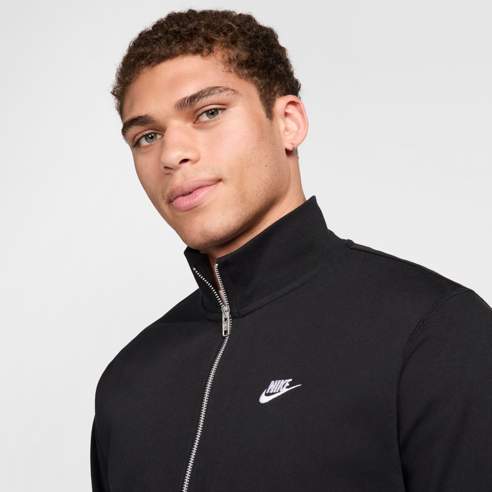 Nike Club Men's Knit Jacket (Black/White, FQ3426-010) Size X-Large