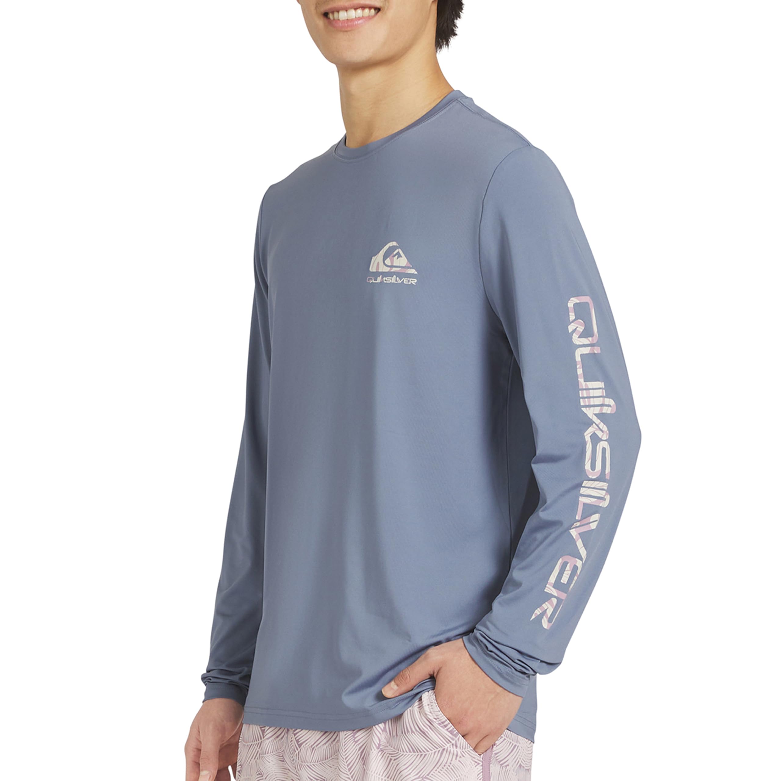 Quiksilver Men Swimwear Straight Fit UPF 50 Long Sleeve Rash Proof T-Shirt (S-XXL)