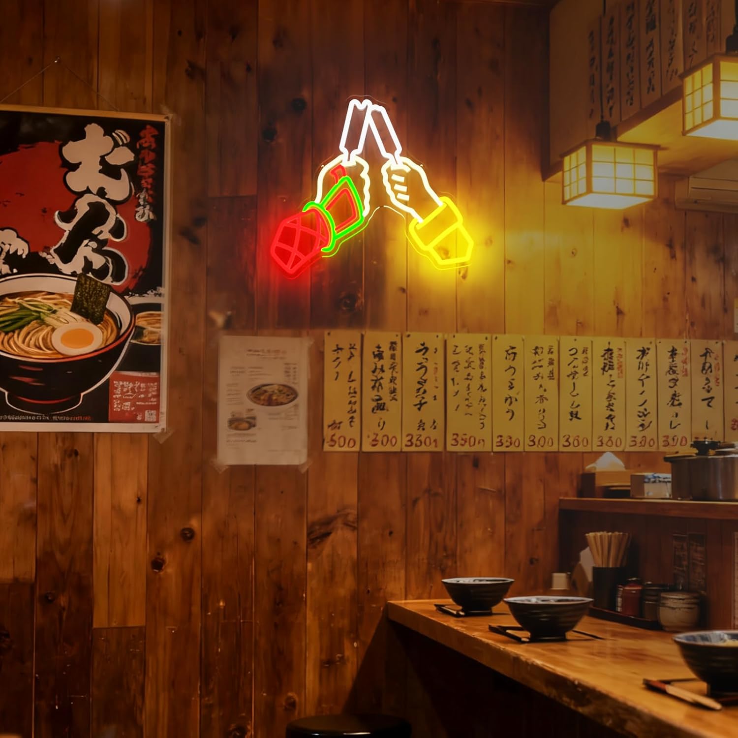Anime Neon Sign Hand Neon Light for Wall Decor, Dimmable LED Japanese Anime Style Neon Sign for Bedroom, Game Room, Otaku Room, Man Cave, Birthday Gift for Anime Fans