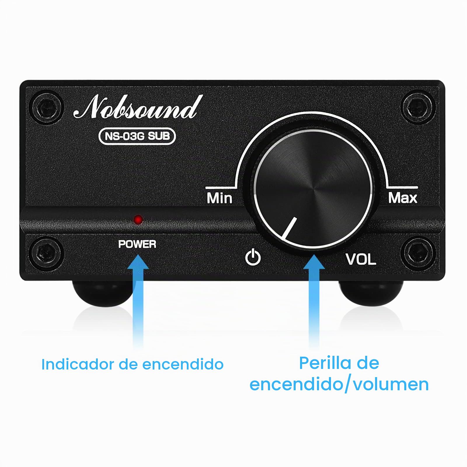 Nobsound - Amplificador de subwoofer (100 W, Fuente de alimentación), Color Negro