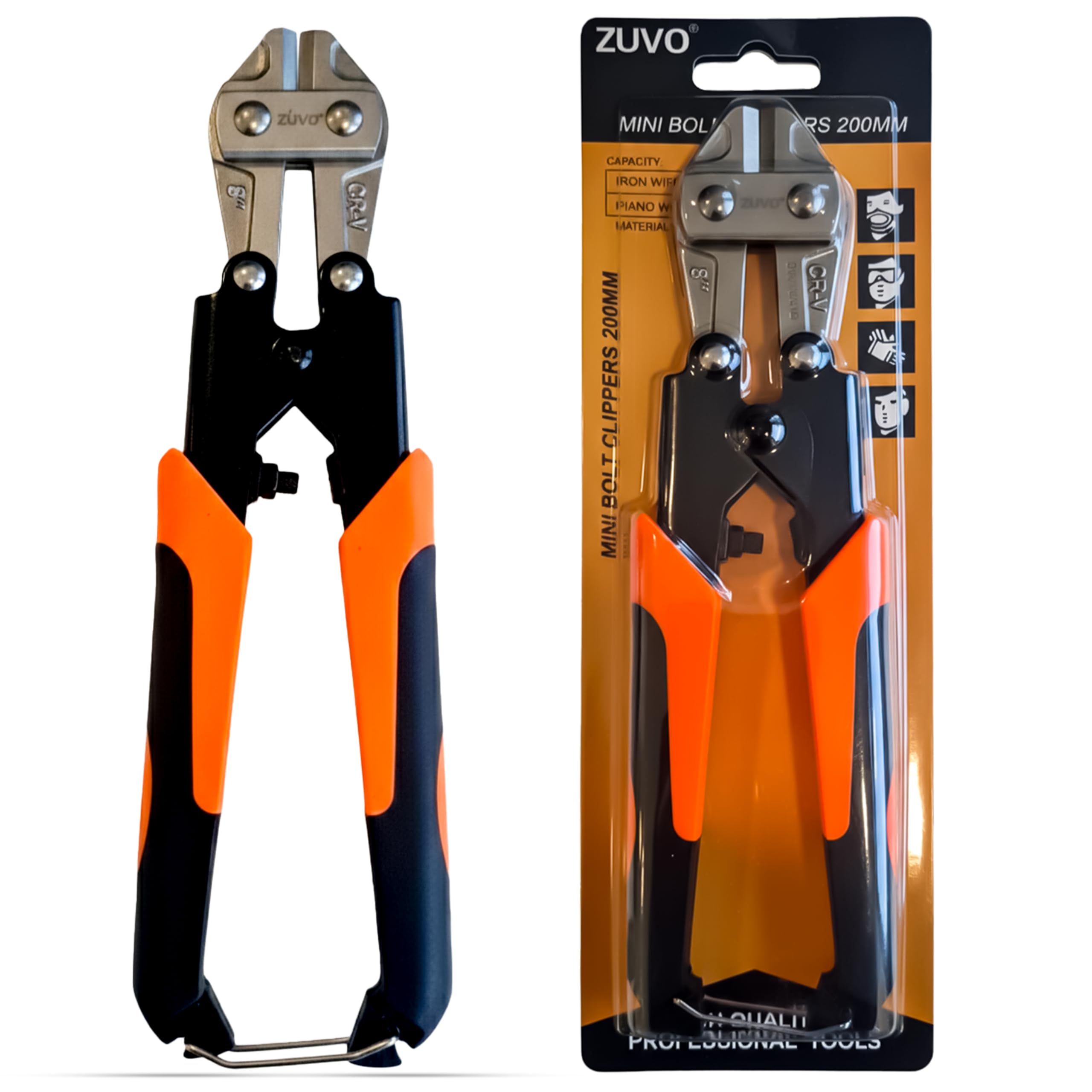 Zuvo Heavy Duty 8 Inches Bolt Cutter Professional Cable Wire Cutter For Padlocks, Chains