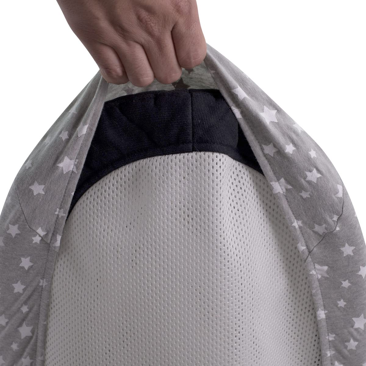 JYOKO Kids Bezug kompatibel mit Babybjorn Bliss, Balance, Soft (White Star, Baumwolle)