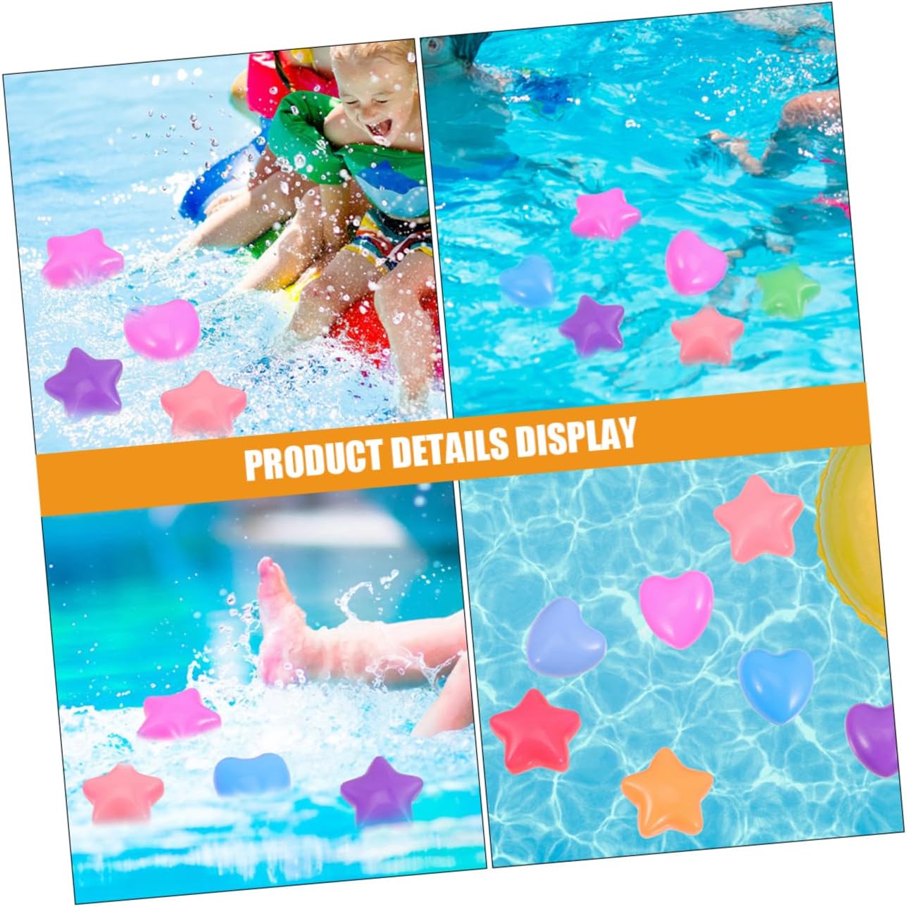 POPETPOP 200PCS Plastic Ocean Balls for Playpen Crush Heart Star Shaped Balls Safe Pe Material for Boy Girl for Endless Fun