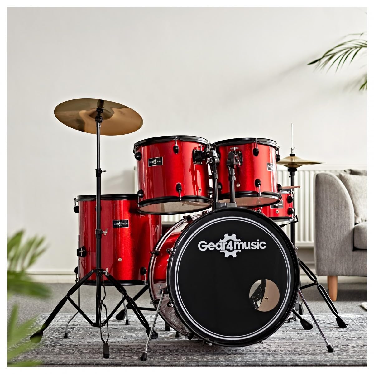 BDK-1 Batteria per Principianti Dimensione Standard di Gear4music Rosso