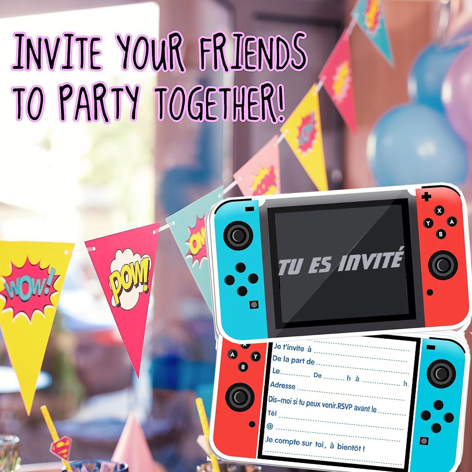 Betensh Cartes D'invitation Pour Anniversaire D'enfant