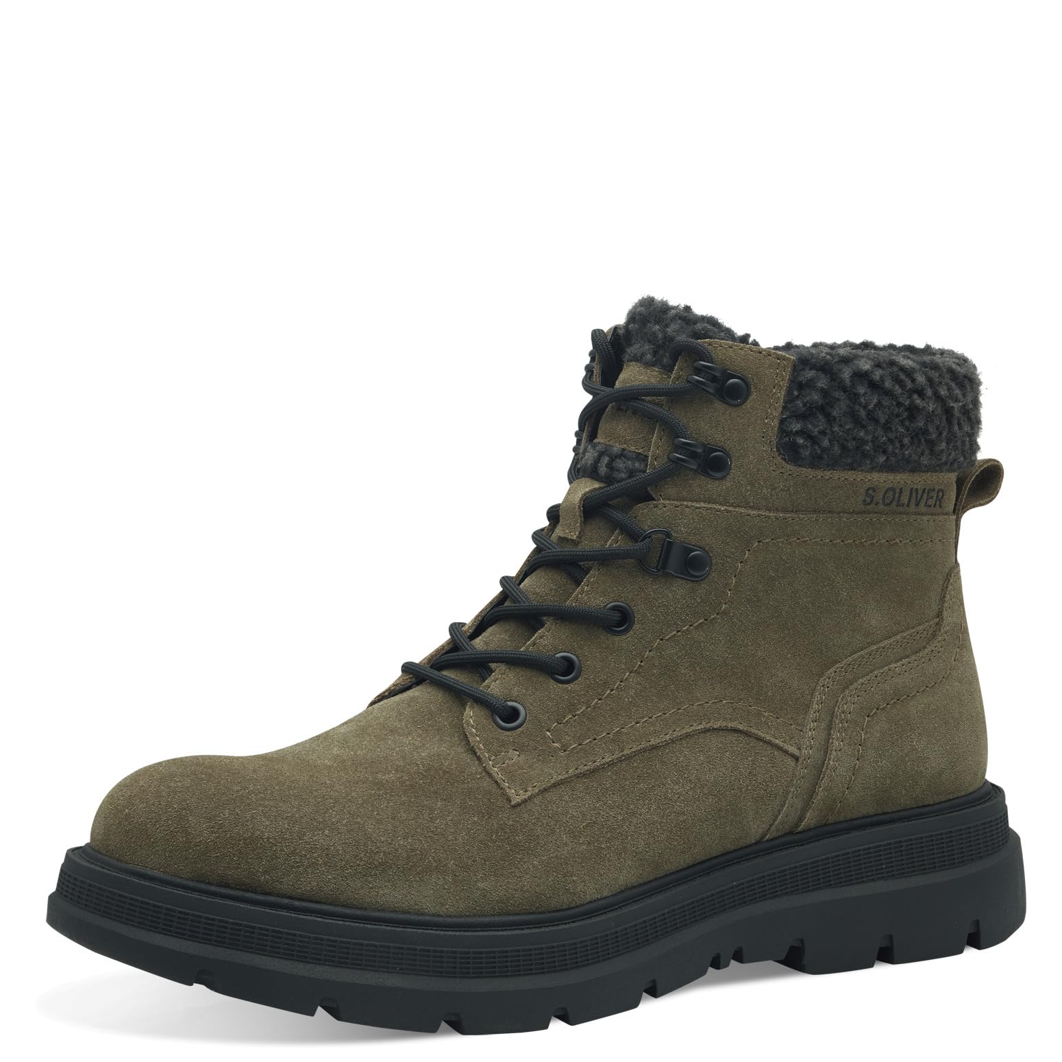 s.Oliver Herren Stiefel zum Schnüren mit Reißverschluss Gefüttert