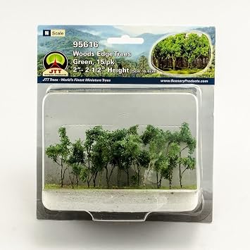 Woods Edge Trees Green 2 to 2.5 N-scale 15/pk