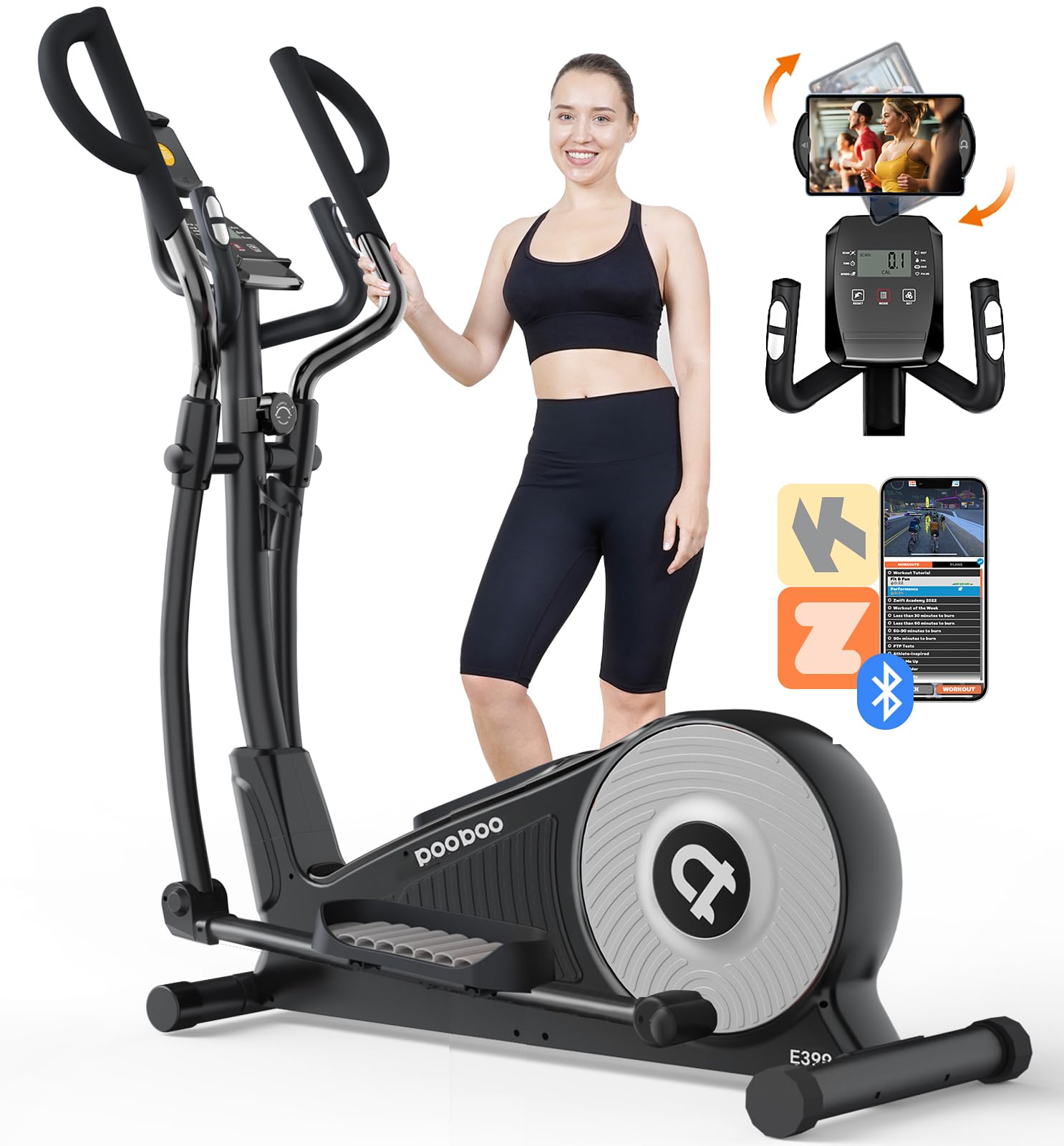 Amazon.com : pooboo Elliptical Machine, Elliptical Machines for Home ...