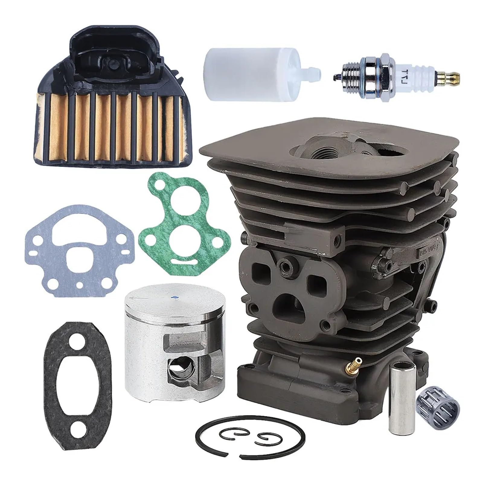 Kit de pistón cilindro motosierra 47mm for Husqvarna 455 455e 460 con bomba aceite línea filtro combustible aire reemplazar 537320402 537255702