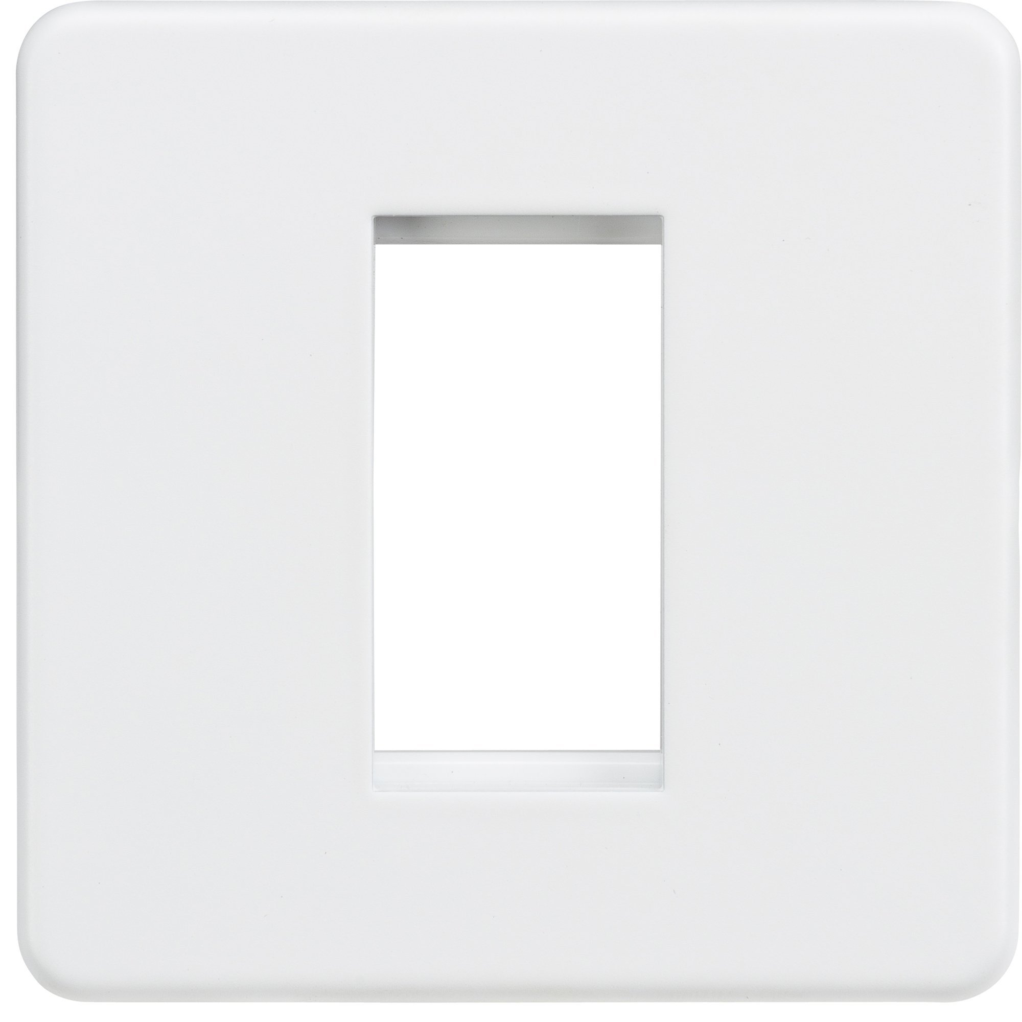 Knightsbridge Matt White Sf1gmw Screw Less 1G Modular Faceplate, White