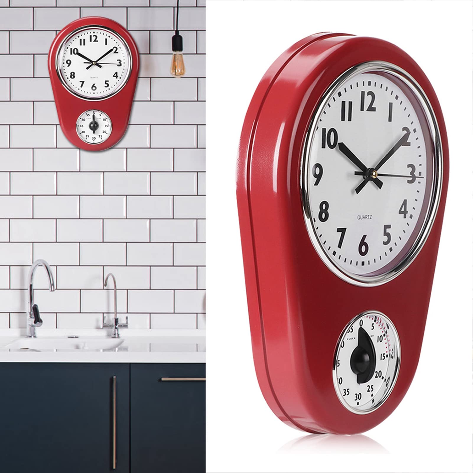 Wandklok Vintage Eenvoudige Muur Horloge Grote Elegante Hangende Klok Groot Display Thuis Keuken Timer Kamer Decoratie Wandklok Vintage Eenvoudige Muur Horloge Grote Elegante Hangende Klok Groot Display Thuis Keuken Timer Kamer Decoratie