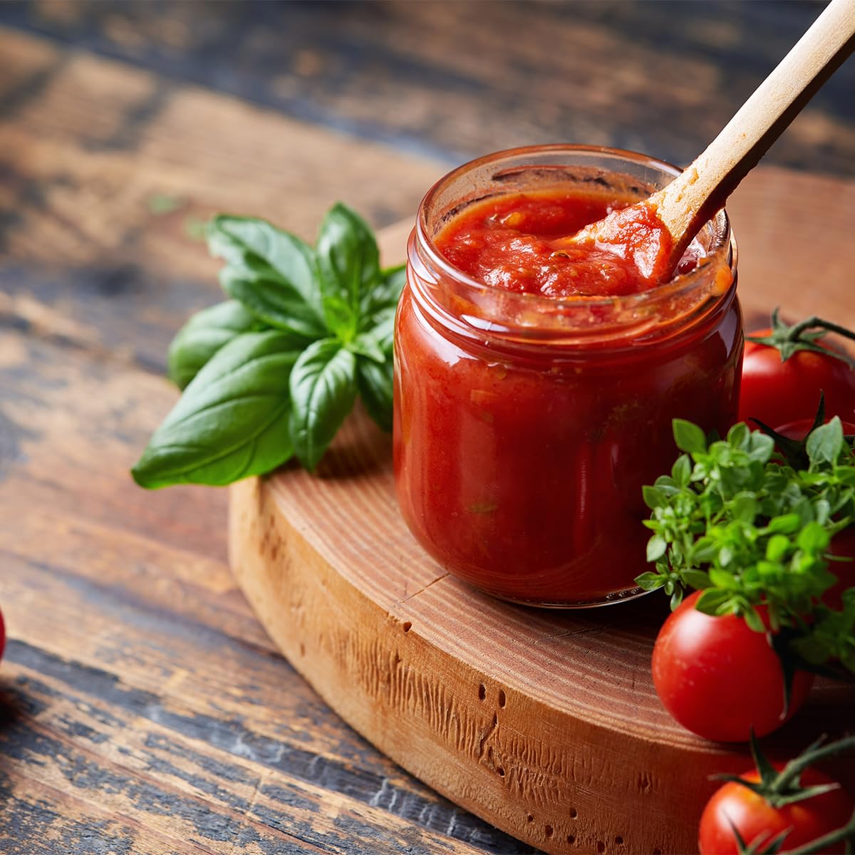 LA ERMITA Salsa de Tomate, Con 80% Tomate Natural, Cebolla, Ajo y Aceite de Oliva, Sin Conservantes ni Gluten, Tarro de Vidrio 300 g (Pack 12 unidades)