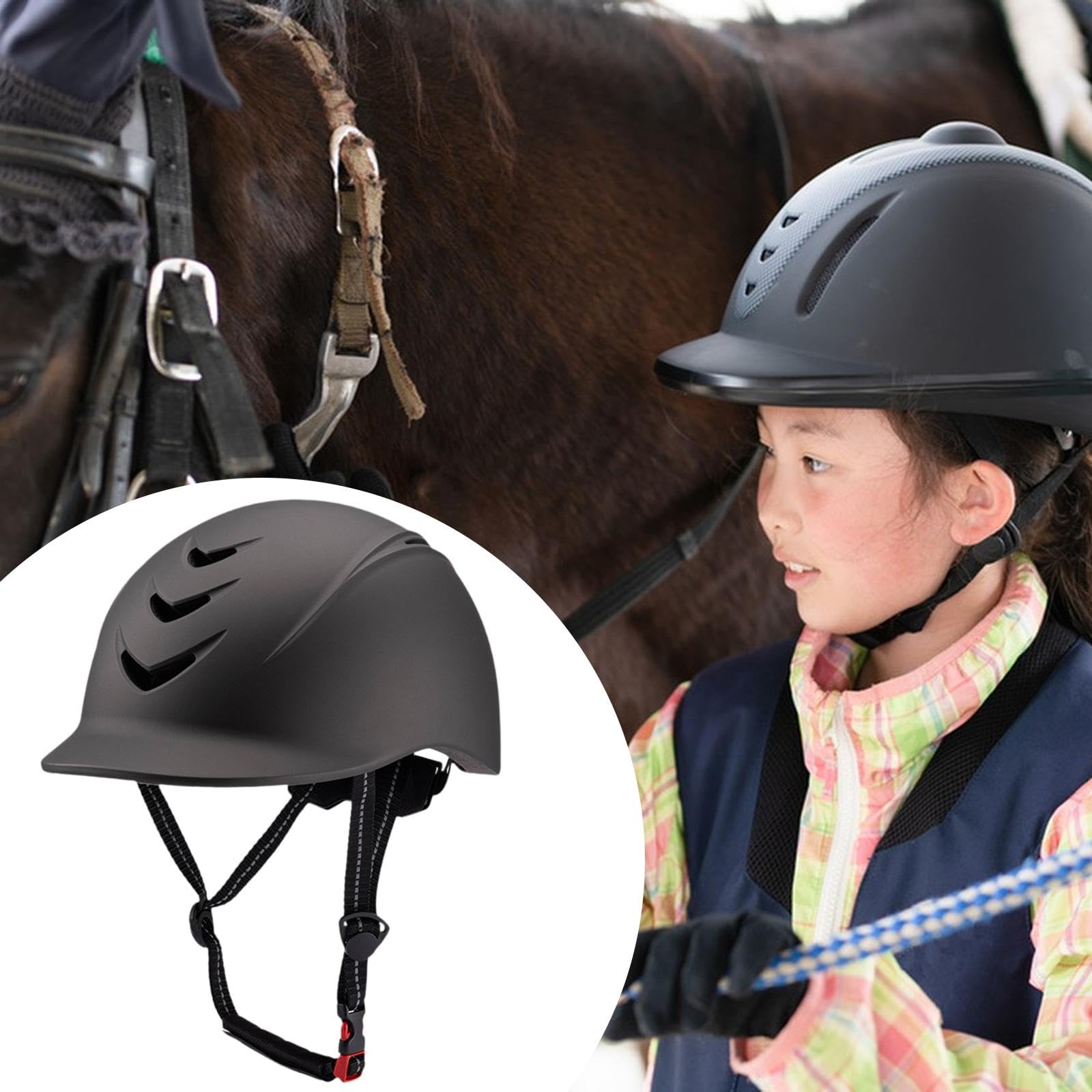 Sharplace Casco da Equitazione per Cavalli, Comodo con Fodera Rimovibile, per Adulti, Cappello da Equitazione per Principianti, Casco da Equitazione