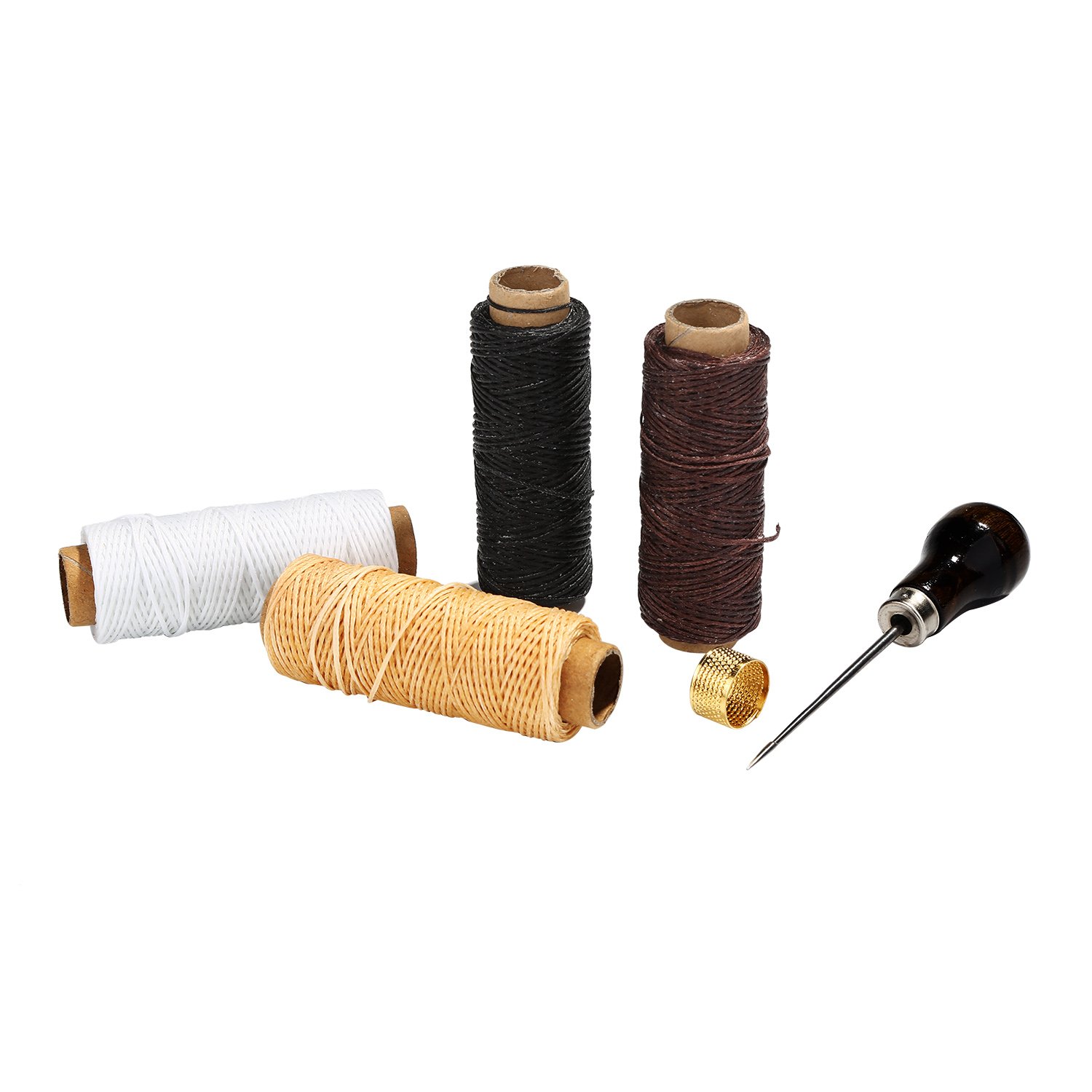 Lot De 38 Outils De Reliure De Livres - Kit Complet Couture Cuir Avec Aiguilles, Fils Et Accessoires