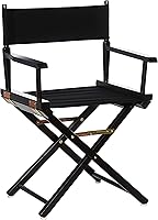 Vista 50 de Casual Home Silla de director de 30 pulgadas, marco blanco, con lona amarilla, altura de barra