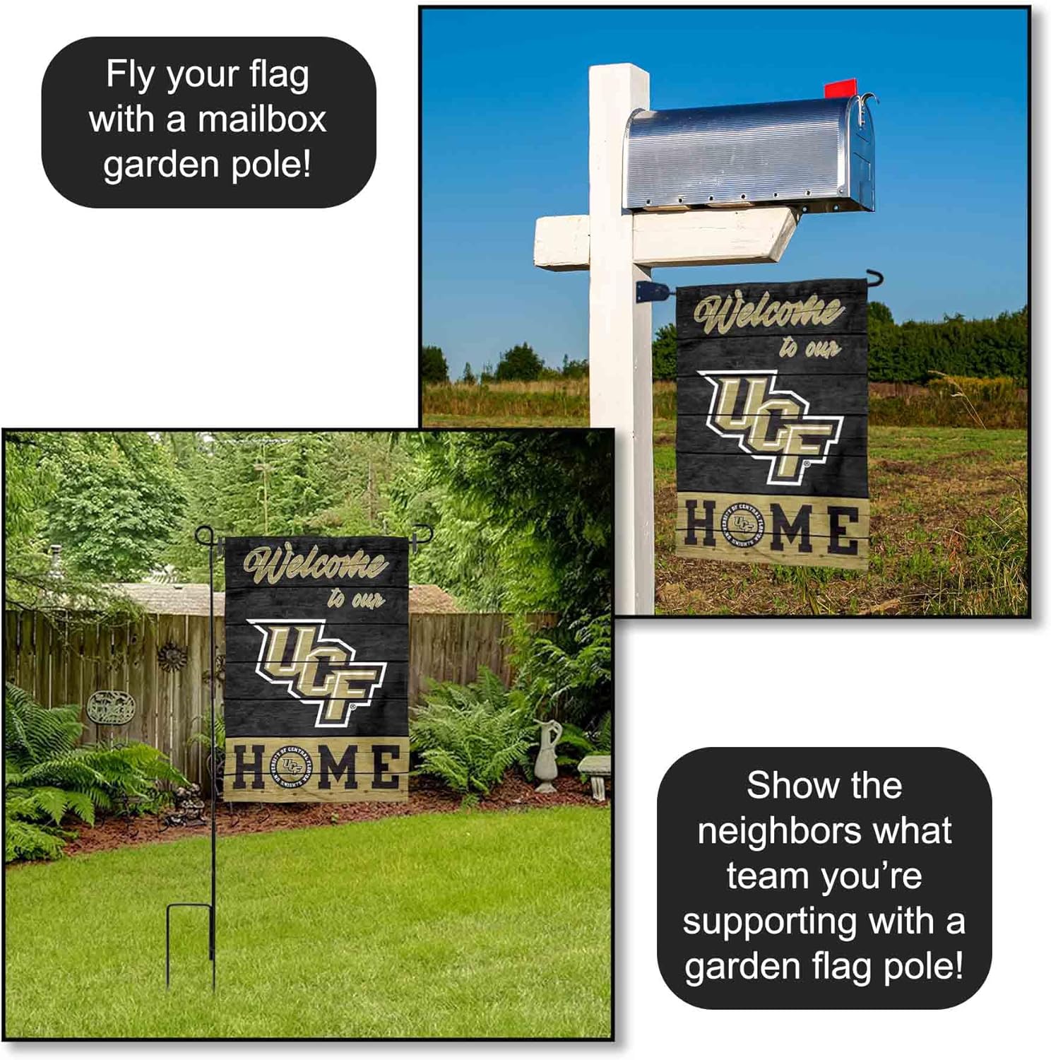 Central Florida Knights Welcome To Our Home Double Sided Garden Yard Flag - Image 4