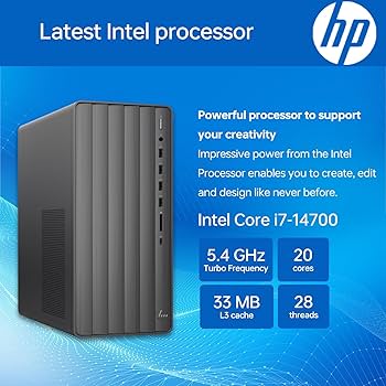 Amazon.com: HP Envy Tower Desktop, Intel i7-14700 (20 Cores