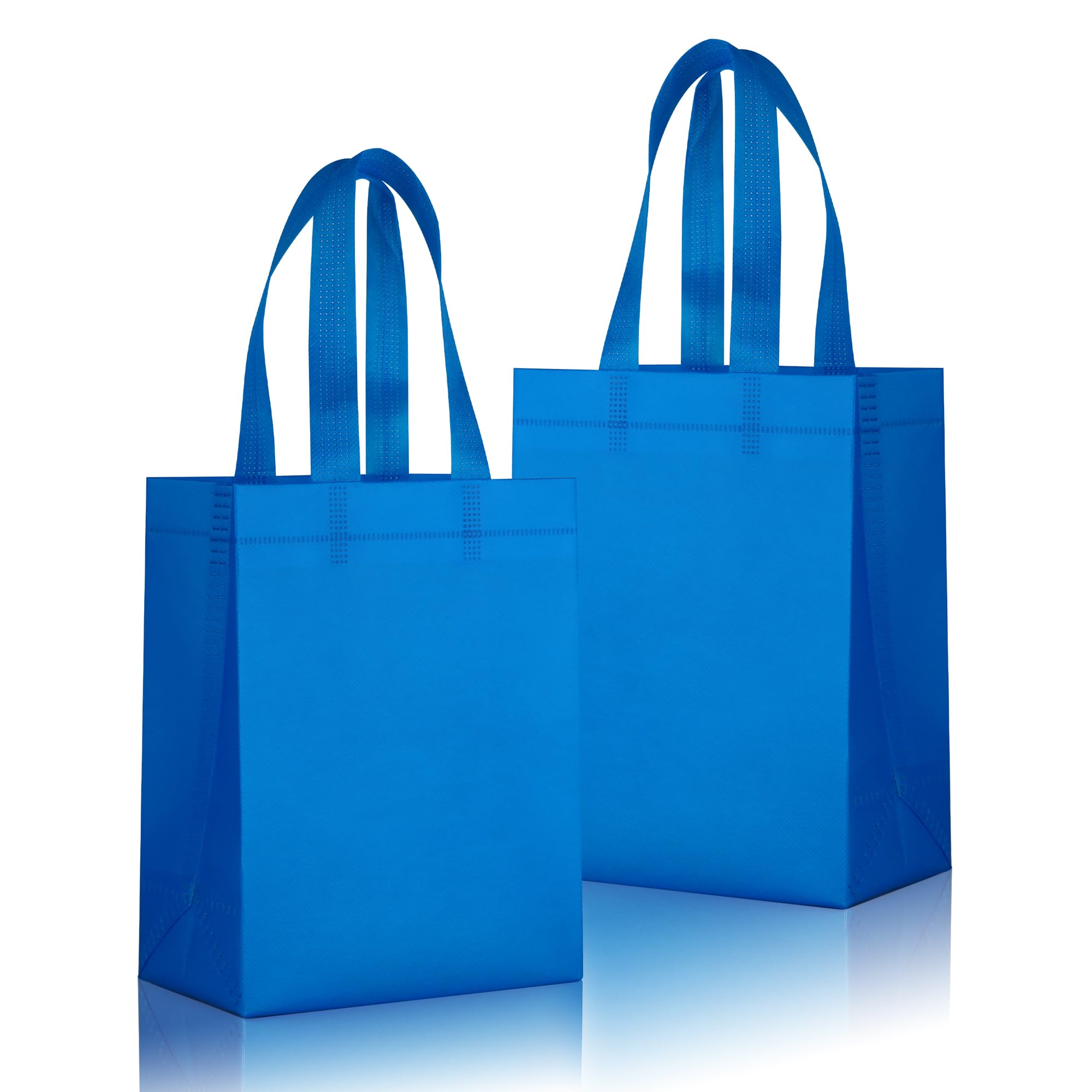 JCBZAMZ 25 Pack Gift Bags with Handles,Small Gift Bags,Non-woven Bag for Birthday,Baby Shower,Crafts, Christmas,Party Supplies,Sky Blue,5.9" L x 3.5"