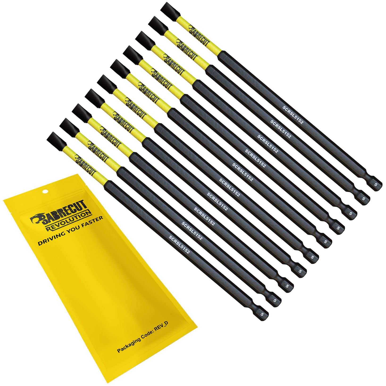 SabreCut Impact Bits SL5 152mm x 10 - Milwaukee DeWalt Professional