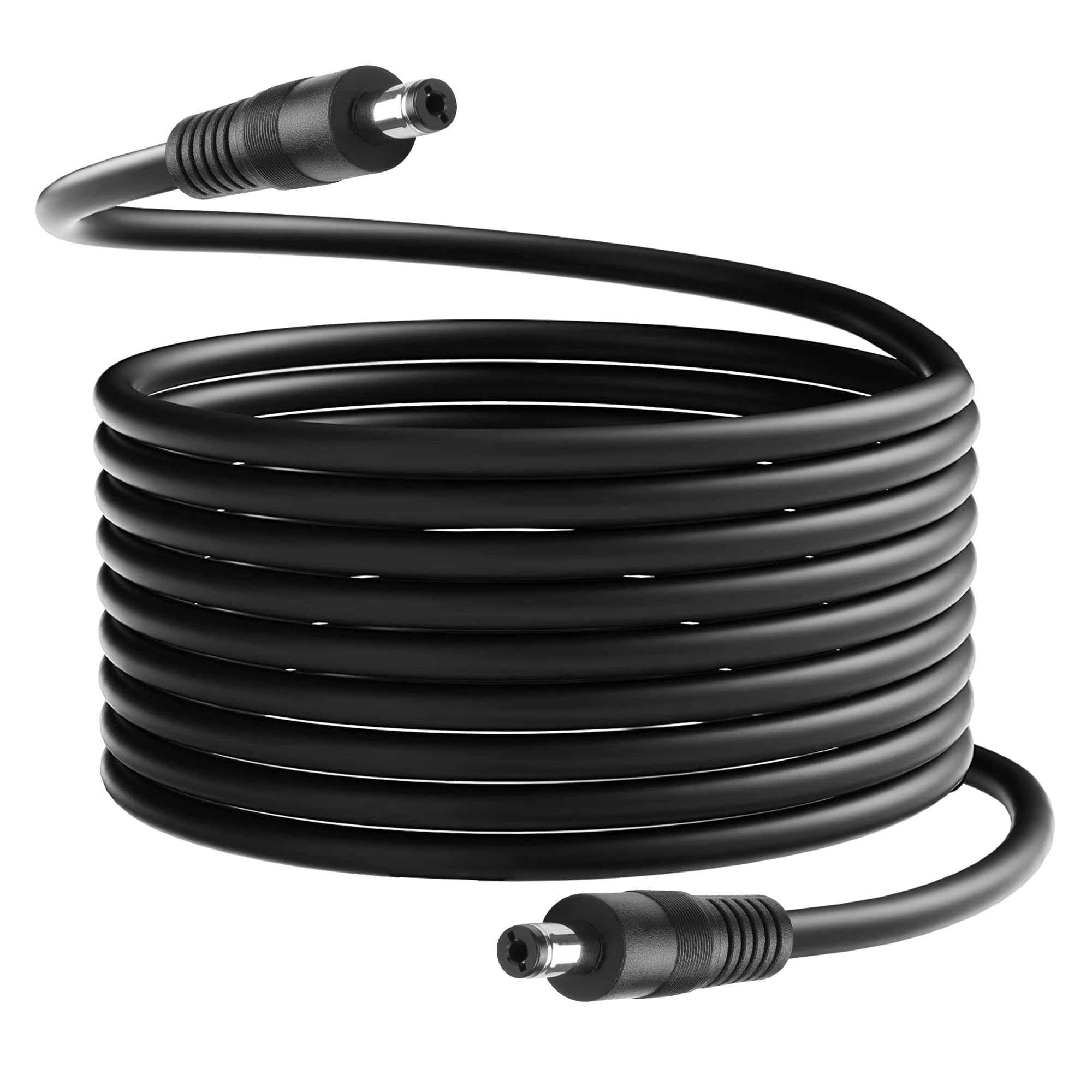 GINTOOYUN 32.8FT DC 5521 Power Cable, 18AWG DC 5.5MM x 2.1MM Male to Male Plug Power Adapter Cable for LED, CCTV, Car, Monitors,etc-10m