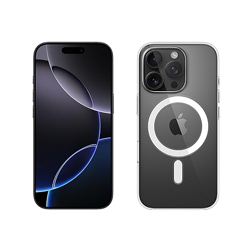 Apple iPhone 16 Pro 256 GB - Titan Schwarz + Clear Case mit MagSafe - Titan Schwarz - 256 GB - +Clear Case