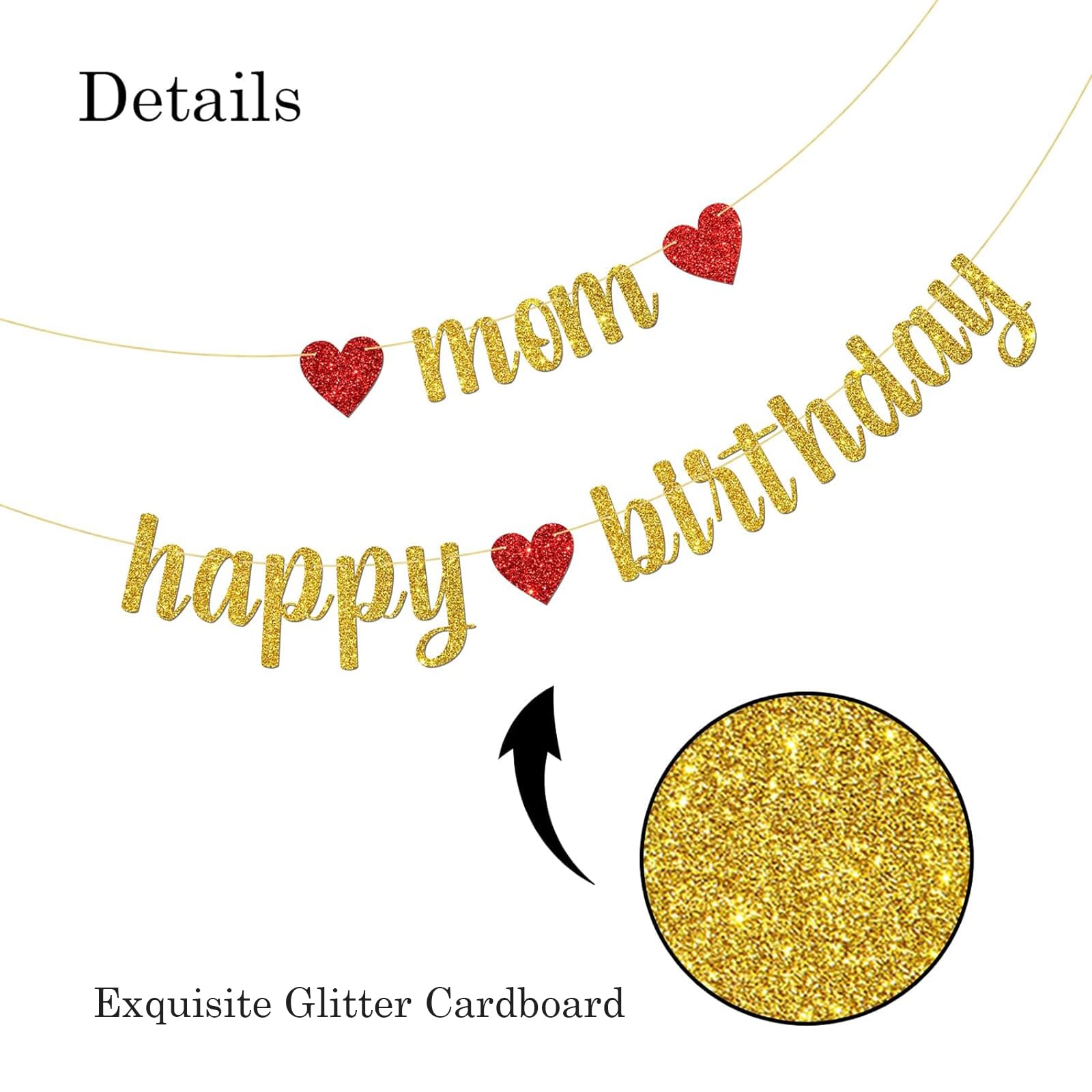 Muttertags-Deko Banner – Happy Mother's Day Wimpelkette Aus Papier, Zum Aufhängen Für Partys Und Feiern