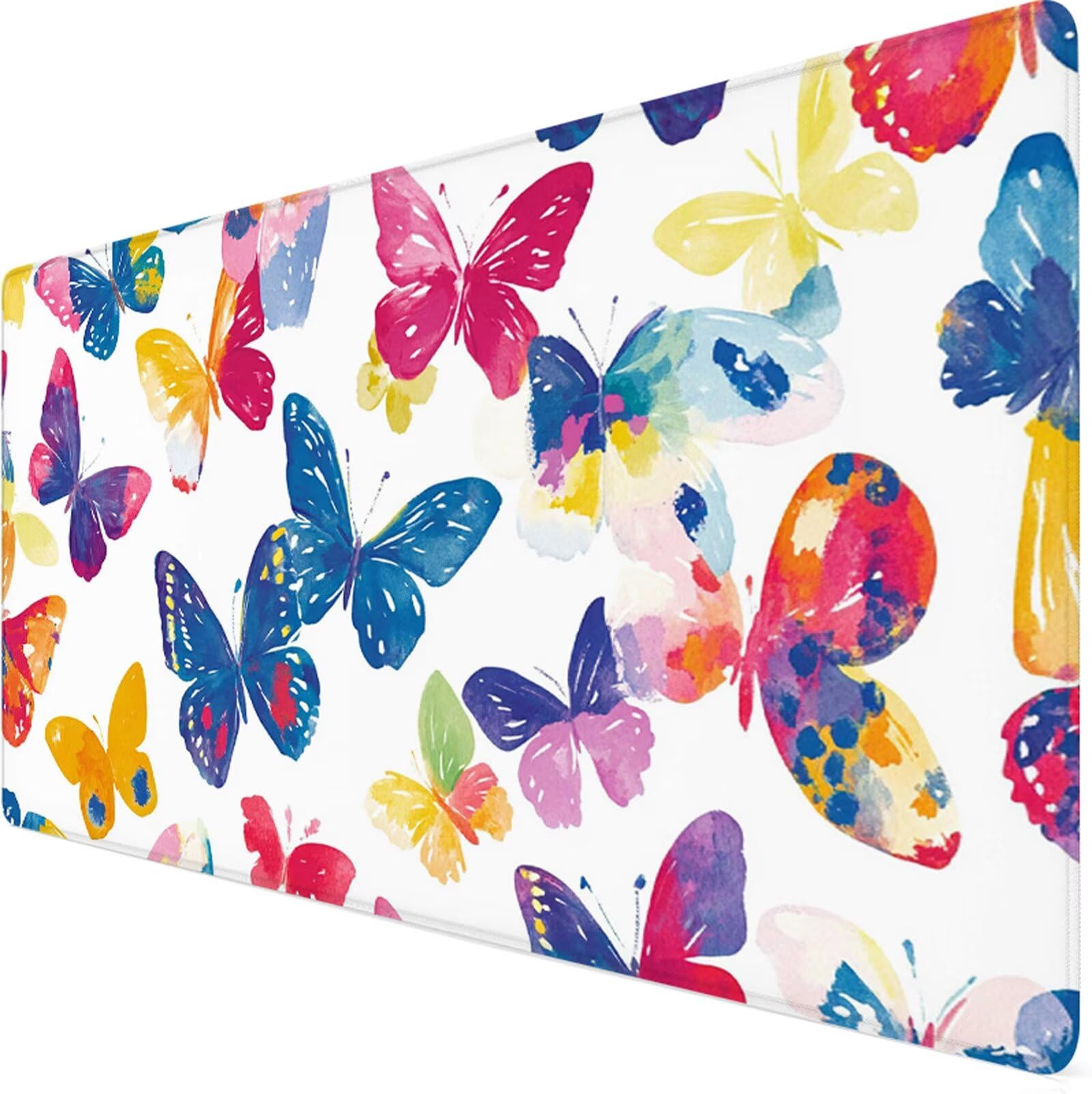 Podkładka pod mysz XXL 1200x600x3mm Podkładka pod mysz beżowa podkładka pod mysz motyl poprawia precyzję i szybkość, antypoślizgowe wodoodporne, szyte krawędzie, akcesoria do gier, komputer biurowy