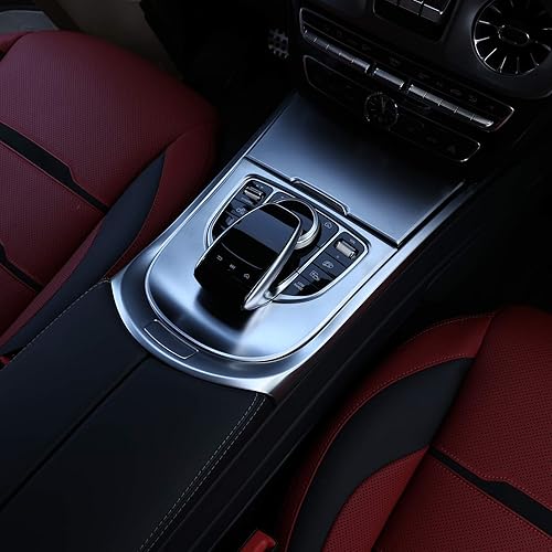 Miniatura 4 de YIWANG - Pegatinas para marco de consola central de Mercedes Benz Clase G W463 2019 2020, color plateado