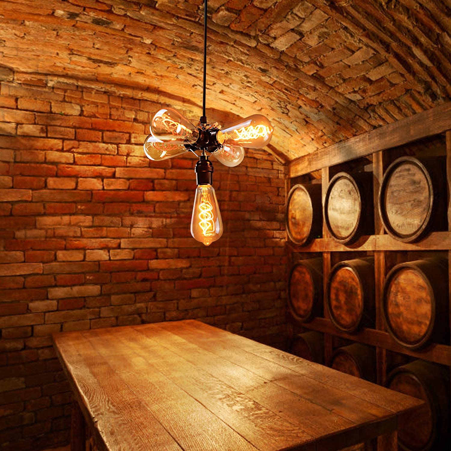 Edison Vintage Glühbirne E27-6W 465 LM LED Filament Lampe, Ersazt 60W Halogenlampen, Kaltes Weiß 6500K Antike Lampe Ideal für Retro Beleuchtung im Haus Café Bar - 6 Stück