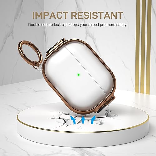 Miniatura 8 de Maxjoy Funda para AirPods Pro de 21 generación con cerradura, funda transparente para AirPods Pro 2, funda protectora dura para AirPod Pro para