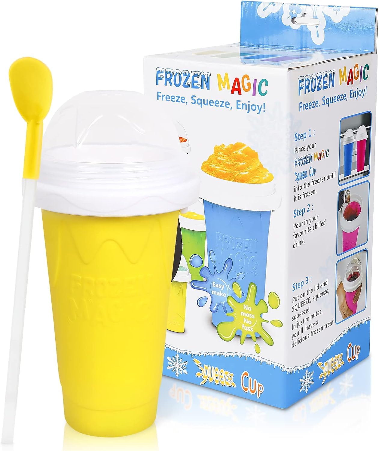 ENEREX Slushy Maker Cup Tik Tok Frozen Magic Squeeze Cup Cooling Maker Cup Freeze Mug Milkshake Smoothie Mug-image-28