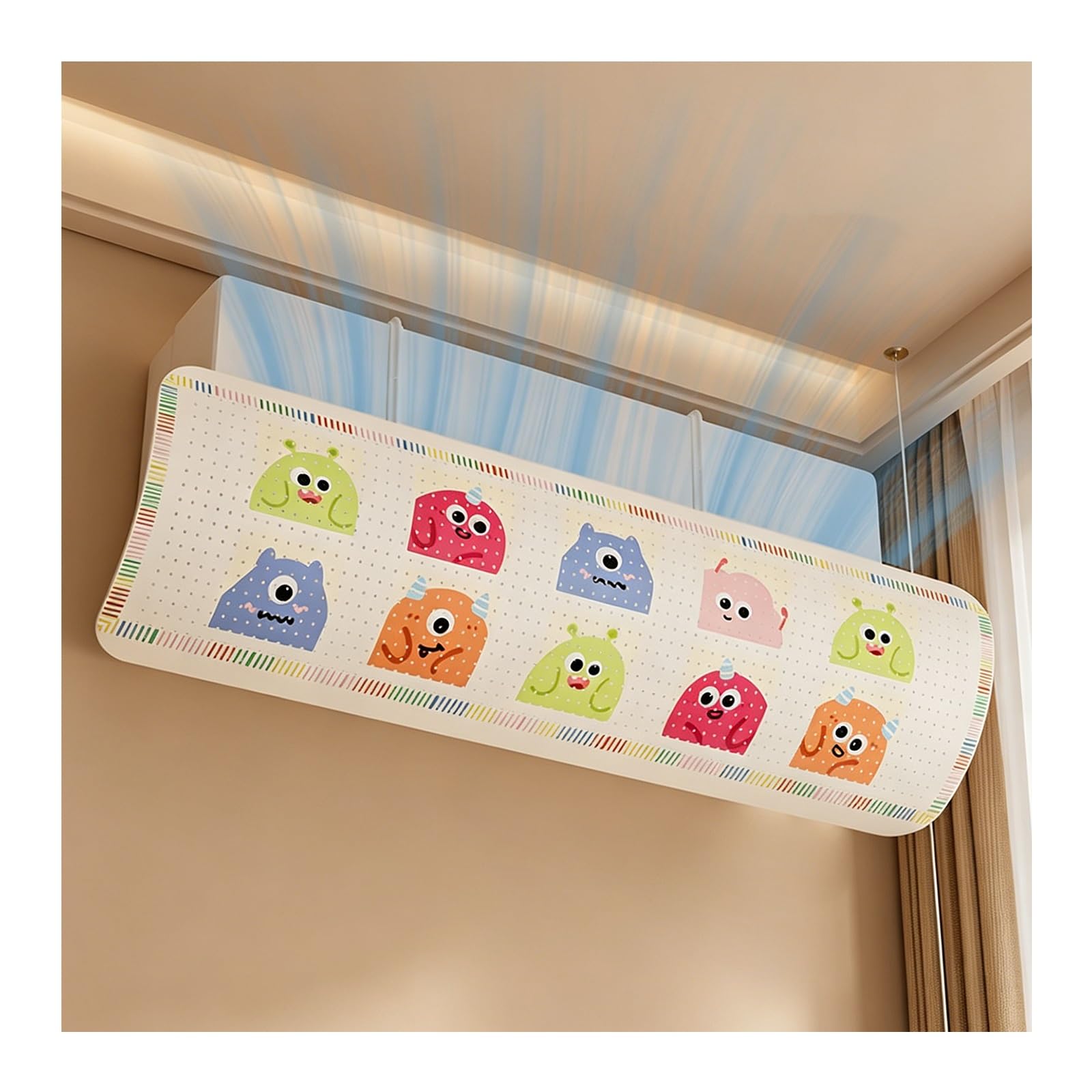 HBOOMOEM Air Conditioner Deflector, Wall Mounted Ac Wind Deflector, Prevents Direct Cold Drafts, Offers Broad Compatibility, and Is Easy to Install Without Drilling.(E)