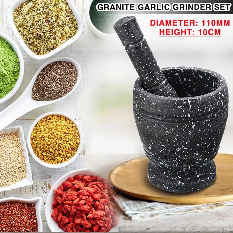 Pestle and Mortar Pestle Mortar Grinder Solid Crusher Set Herb Spice Pepper Garlic Manual Masher