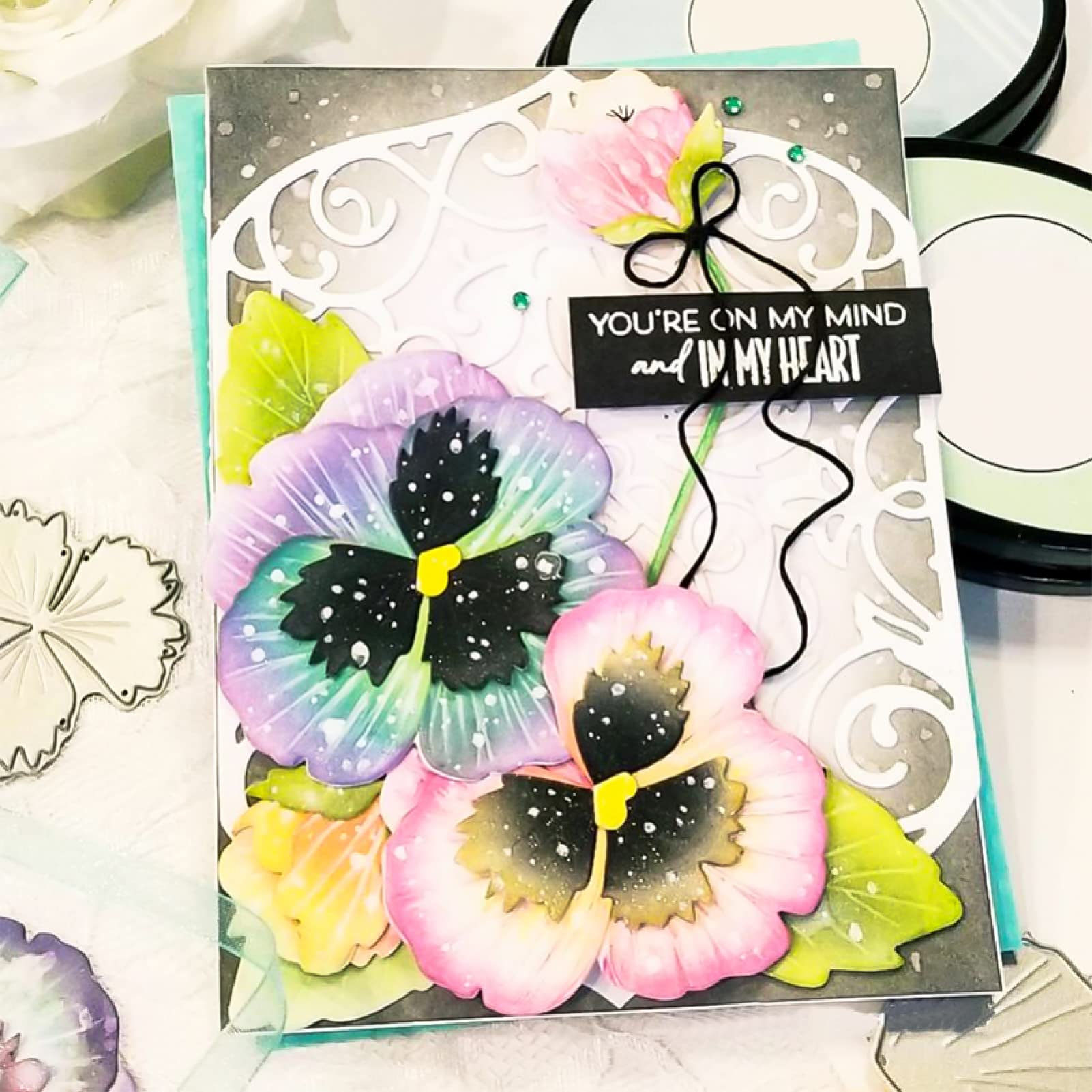 Juego de 5 Troqueles de Corte de Metal Flor Rosa Tulipanes diseño de Flores para DIY Scrapbooking Tarjeta Hacer álbum Foto Regalo de felicitación