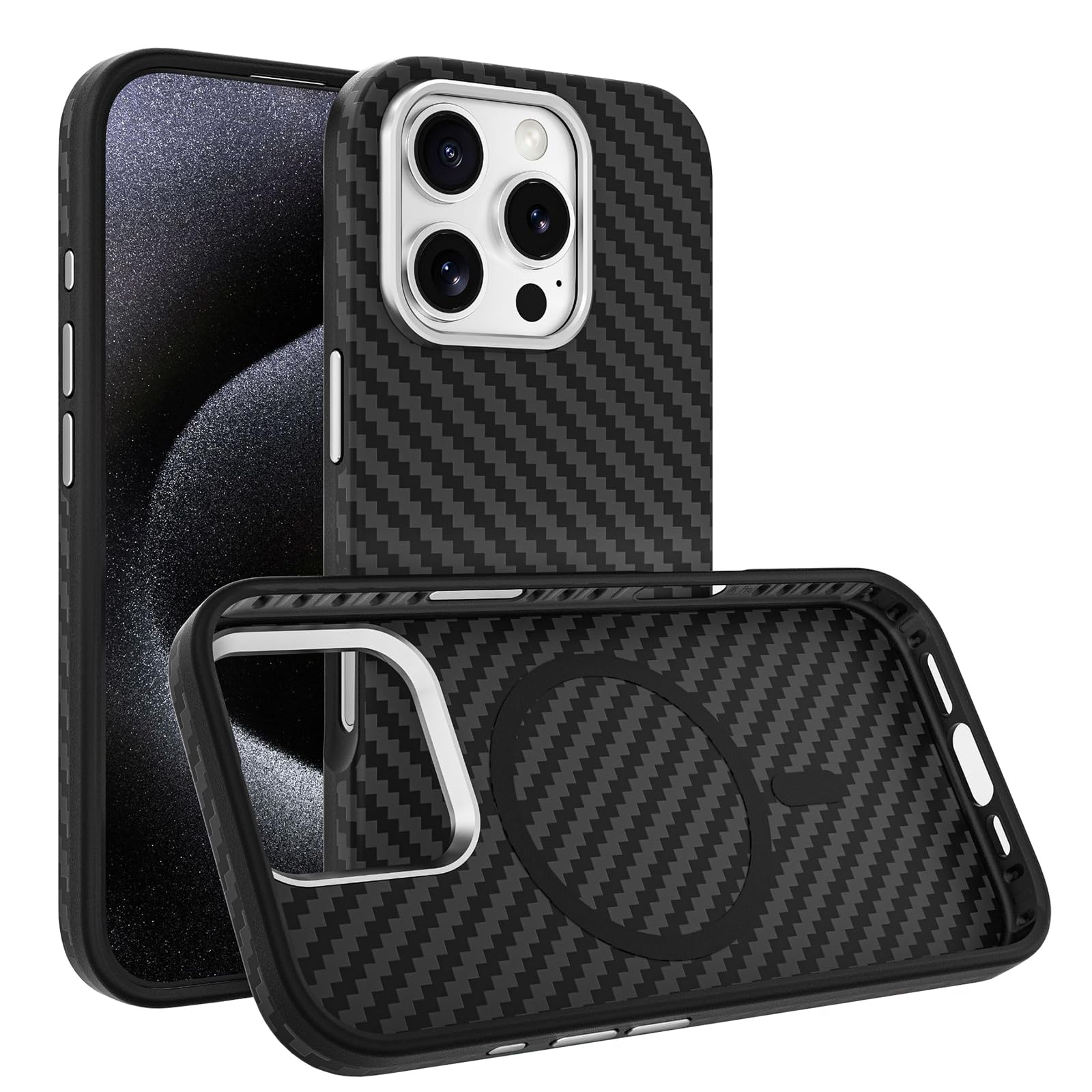 ディスプレイ付きカーボンファイバー調 iPhone16ProMax ケース Amazon.co.jp: iPhone 16 Pro Max/16 Pro用純正カーボンファイバー